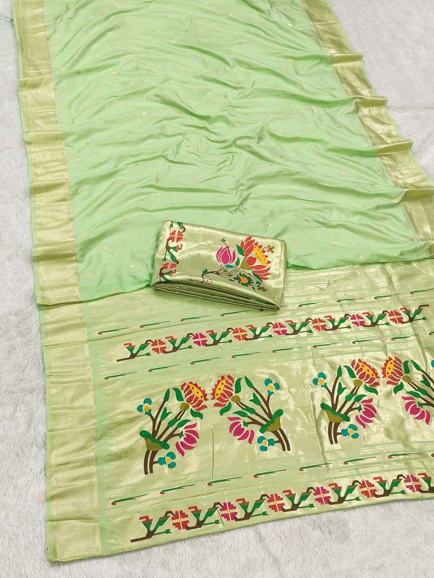   New Launching sitare Wonderful Paithani soft lichi silk fa...