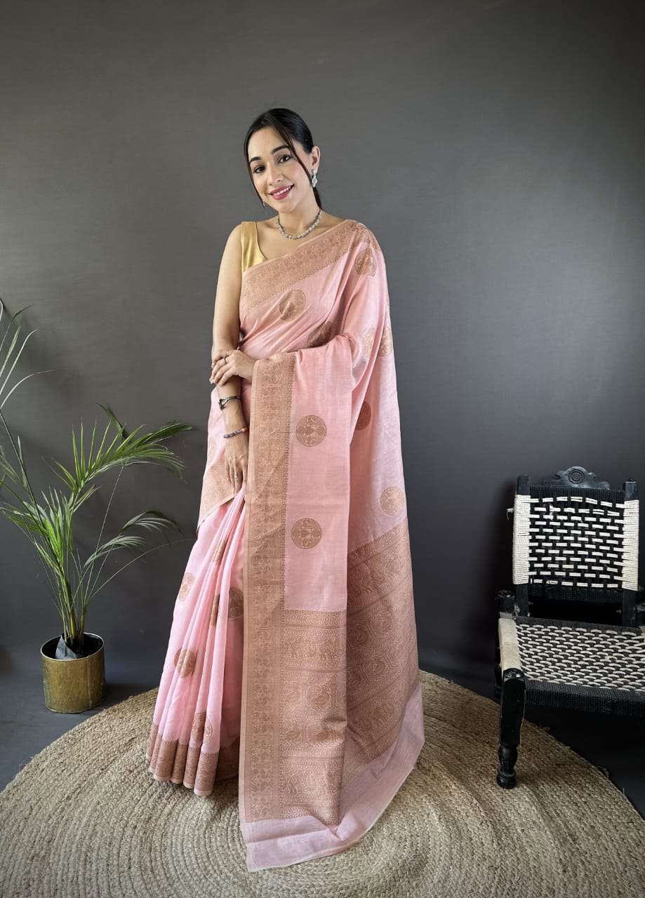 New Launching vaibhavi Pure linen Silk fabric Fantastic Ward...