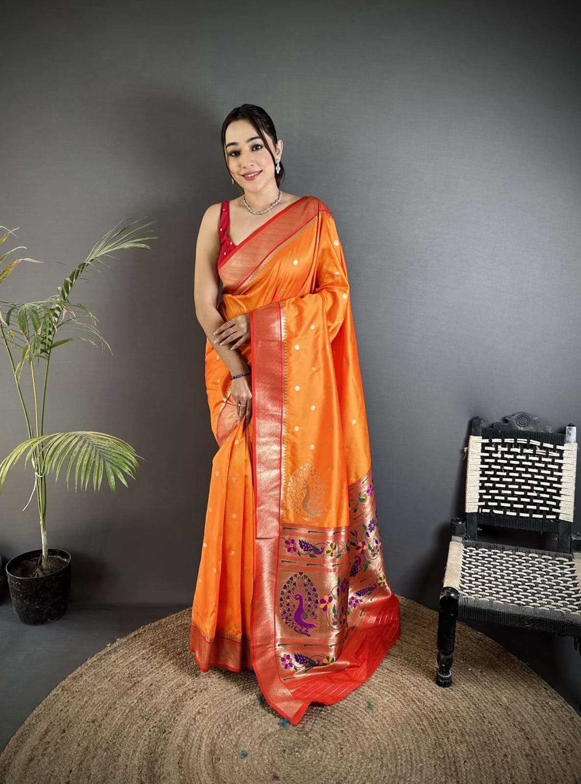 New Launching Wonderful Paithani Collection aachal Lichi Sil...