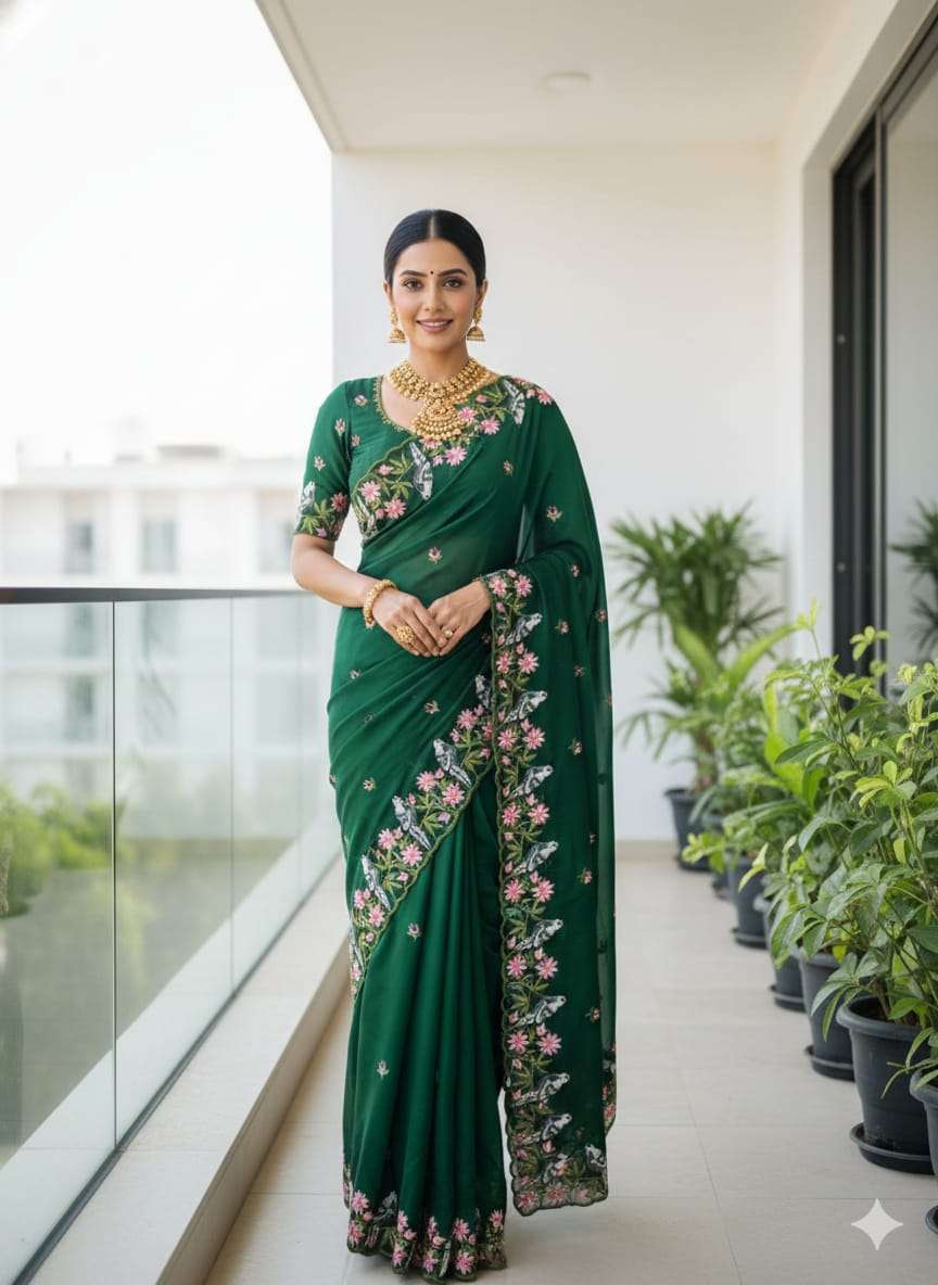 New Trending Space Pure soft Rangoli fancy fabric Sequence E...