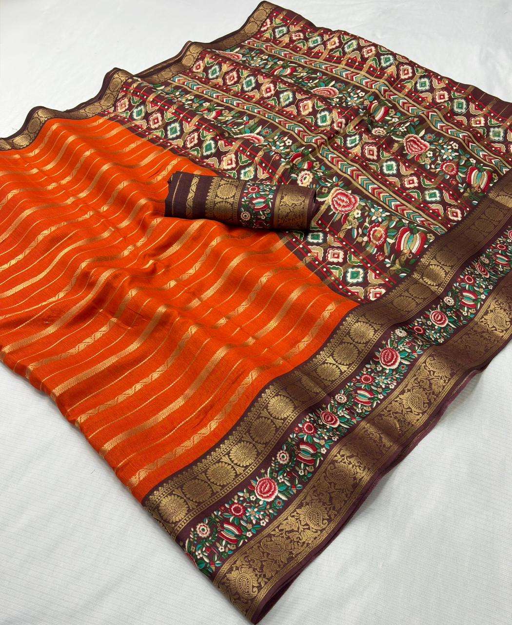 Newly Launched Dhwani Pure and soft dola fancy silk fabric ...