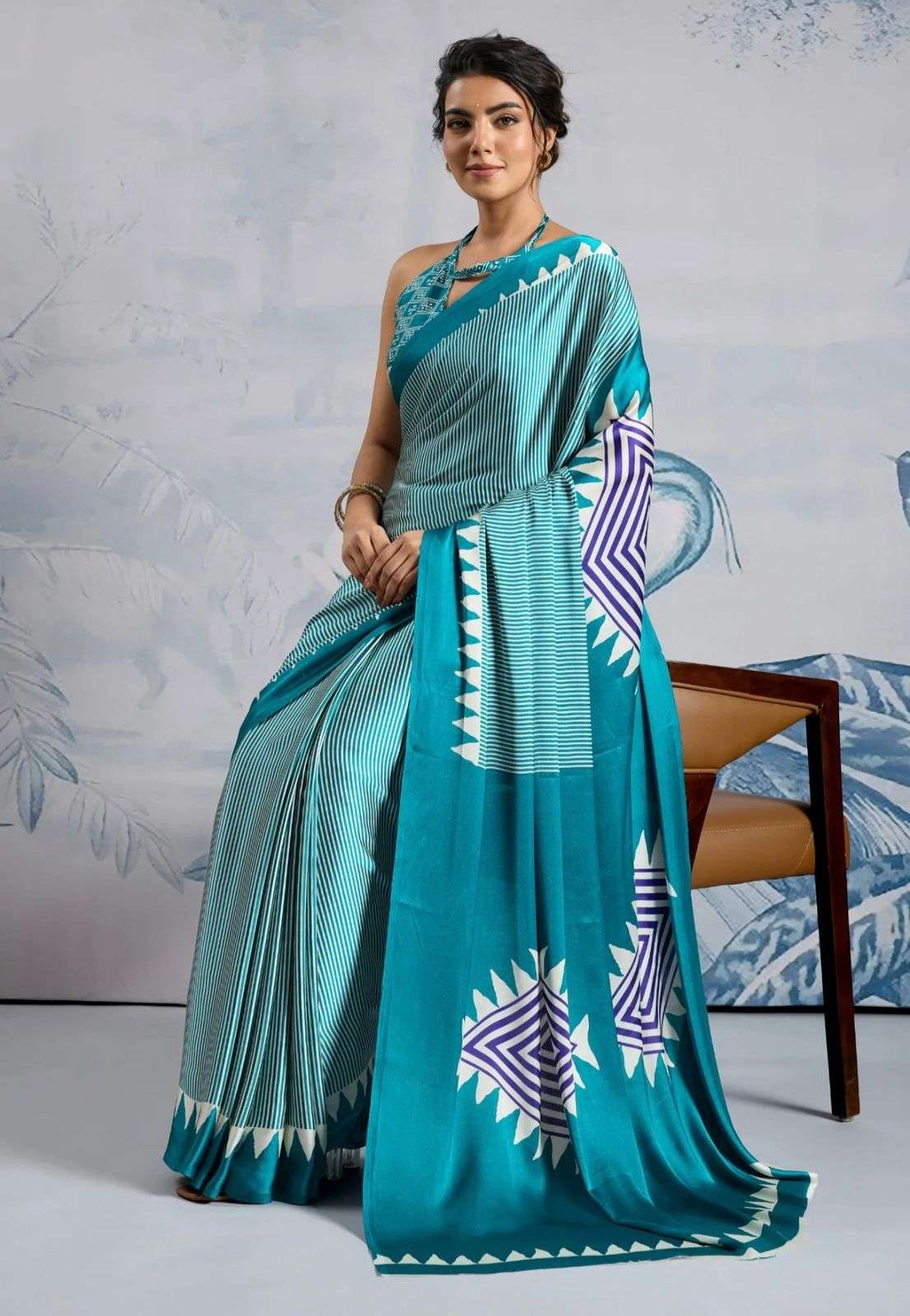 Original Model Silk multi color simple Digital print design ...