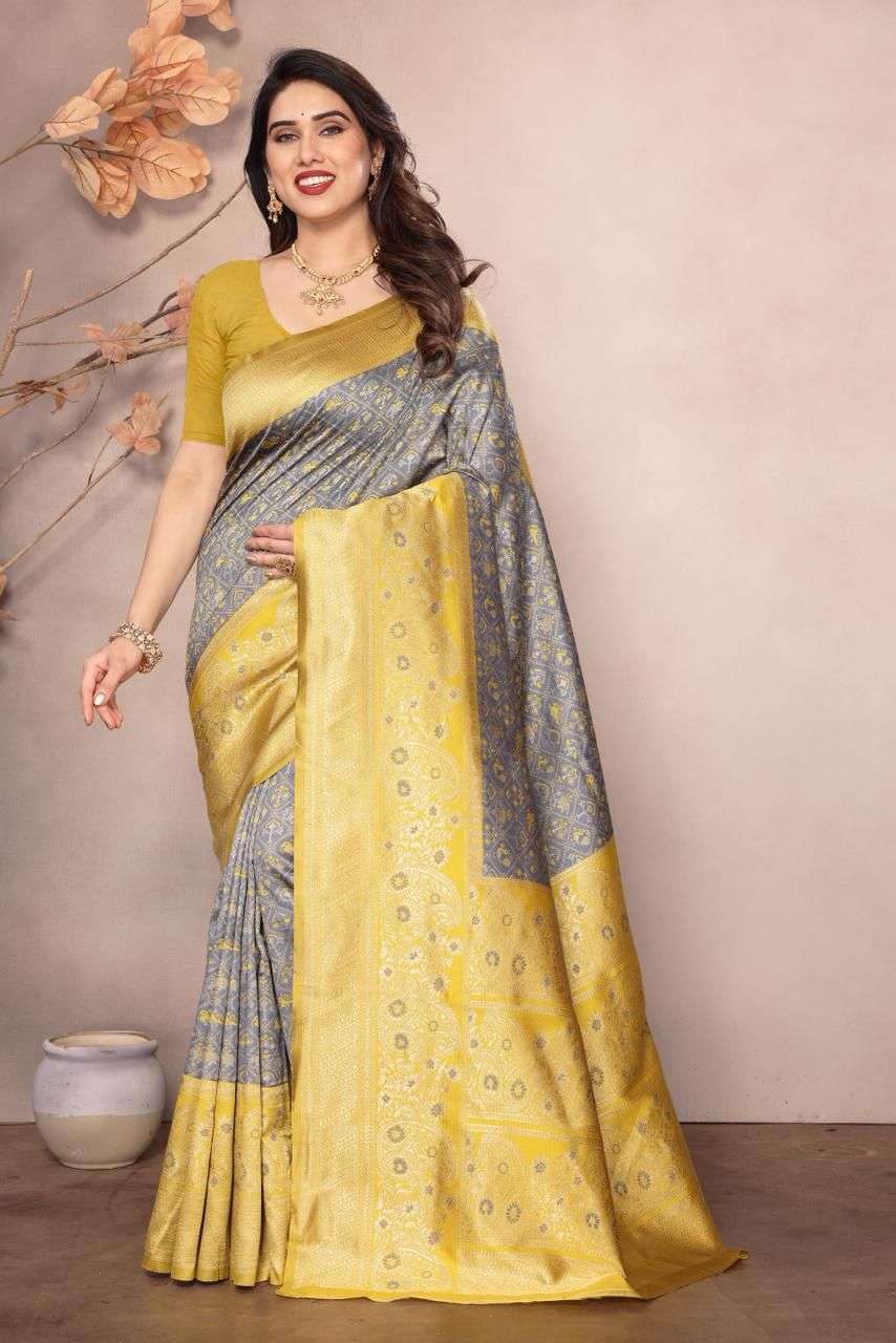 OWN THE SPOTLIGHT SOFT LICHI SILK FABRIC WHERE TRADITION MEE...