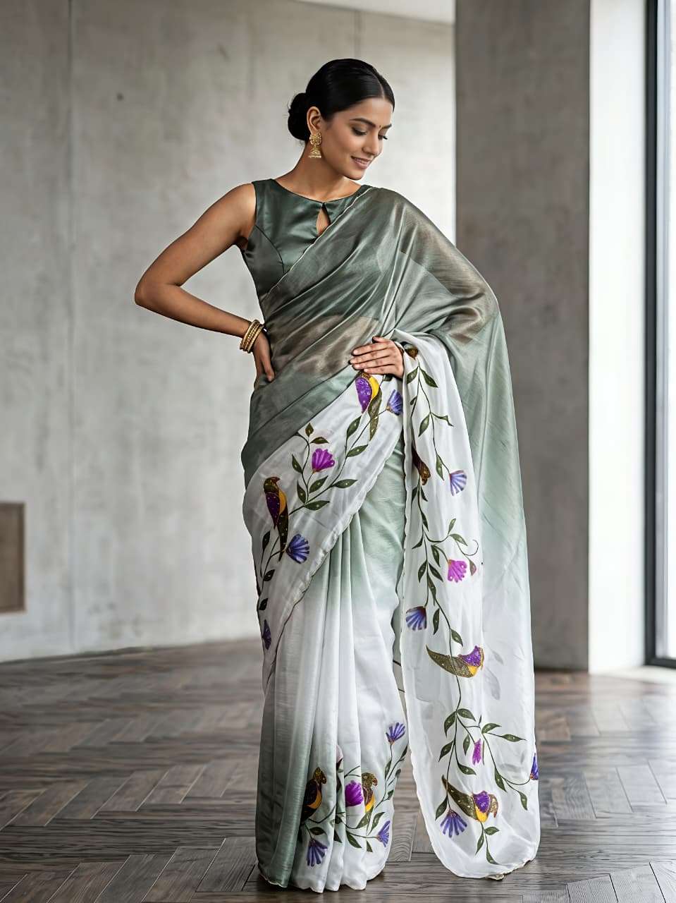 Parrot beats New arrivals Elegant Soft Space Silk Fabric Gra...