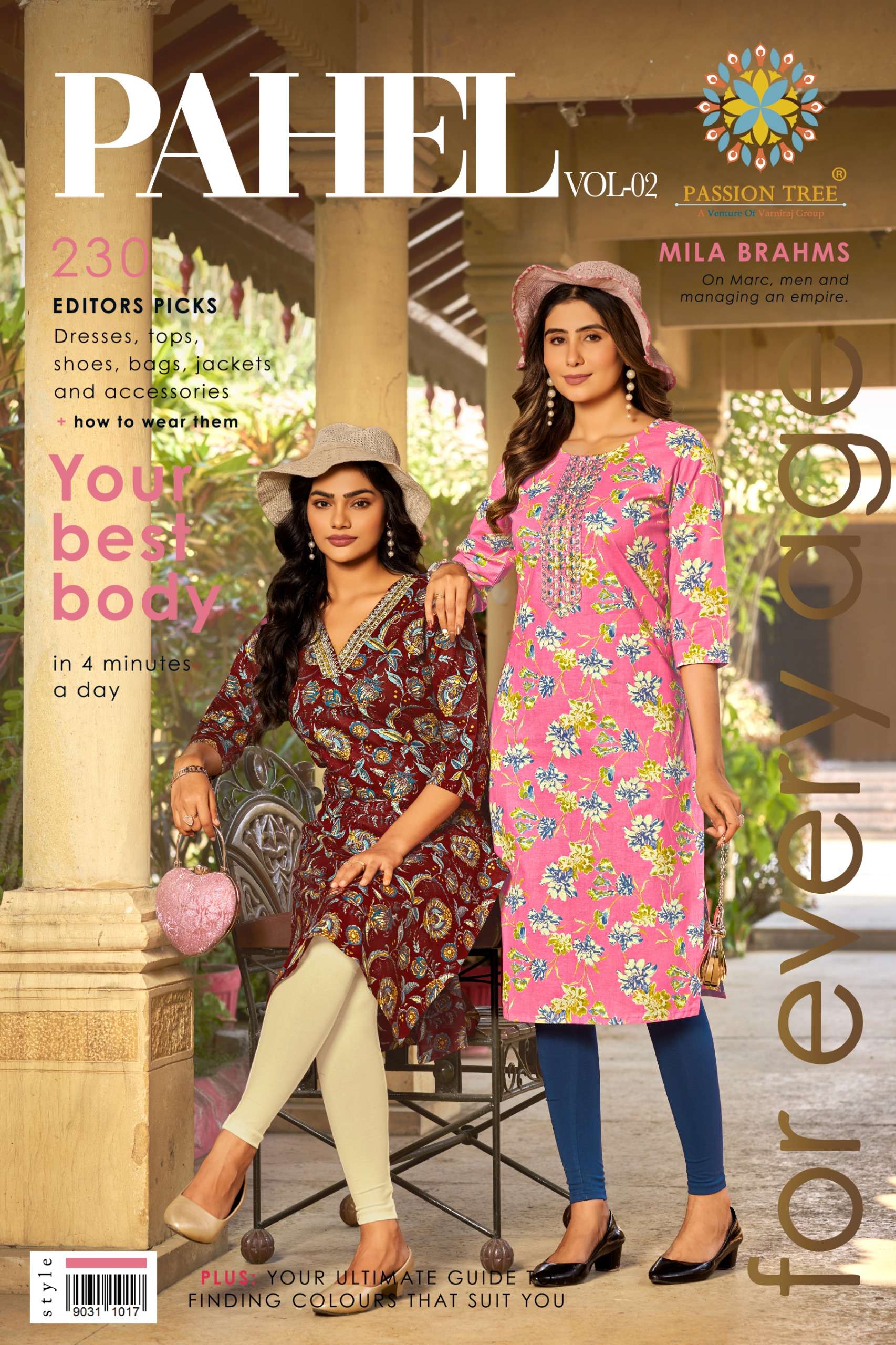 PASSION TREE PAHEL VOL 2 STRAIGHT TOP WITH SIDE POCKET KURTI...