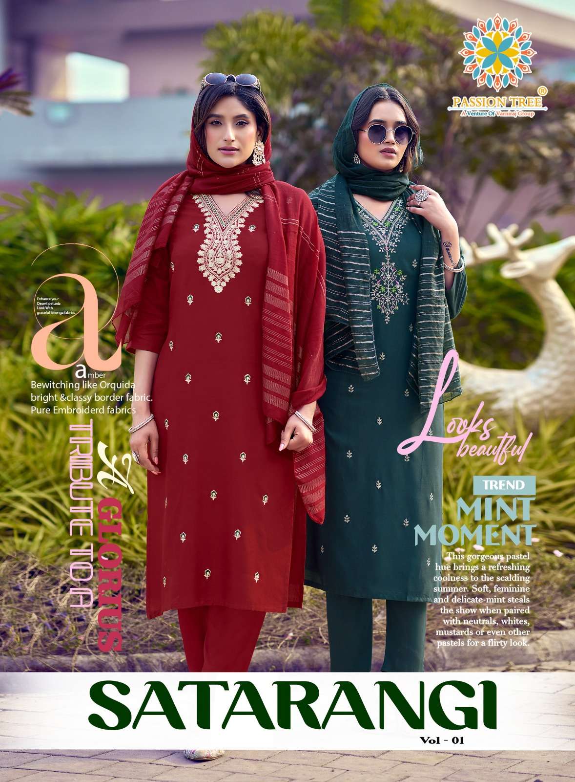 PASSION TREE SATARANGI VOL 1 HEAVY RAYON STRAIGHT TOP WITH P...
