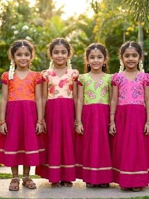 PINKKY KIDS AFFORDABLE GOWN SOFT COTTON SUMMER KIDS FESTIVAL...