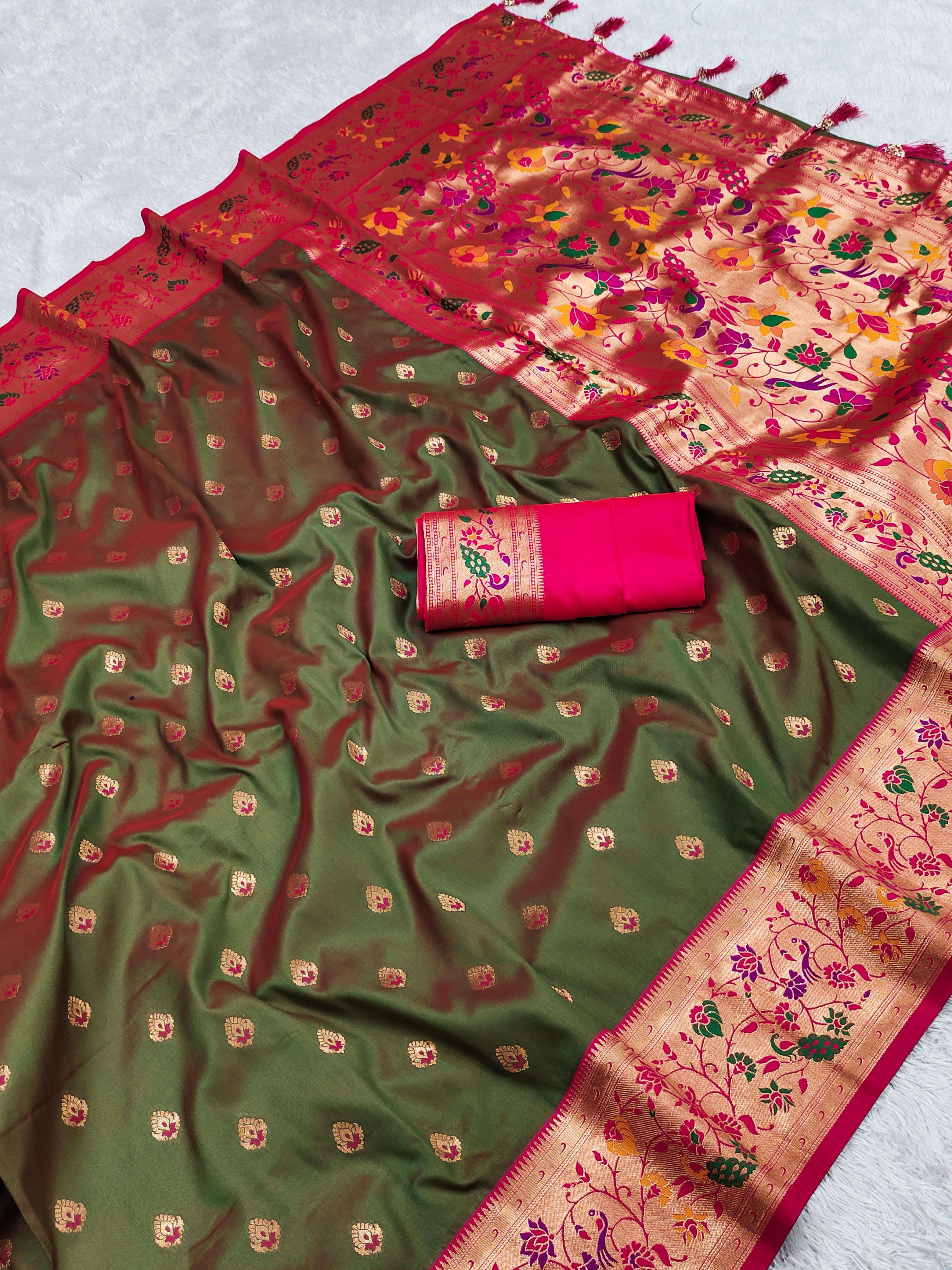 Premium and Quality Tredning Collection Royal Paithani 4 Sof...