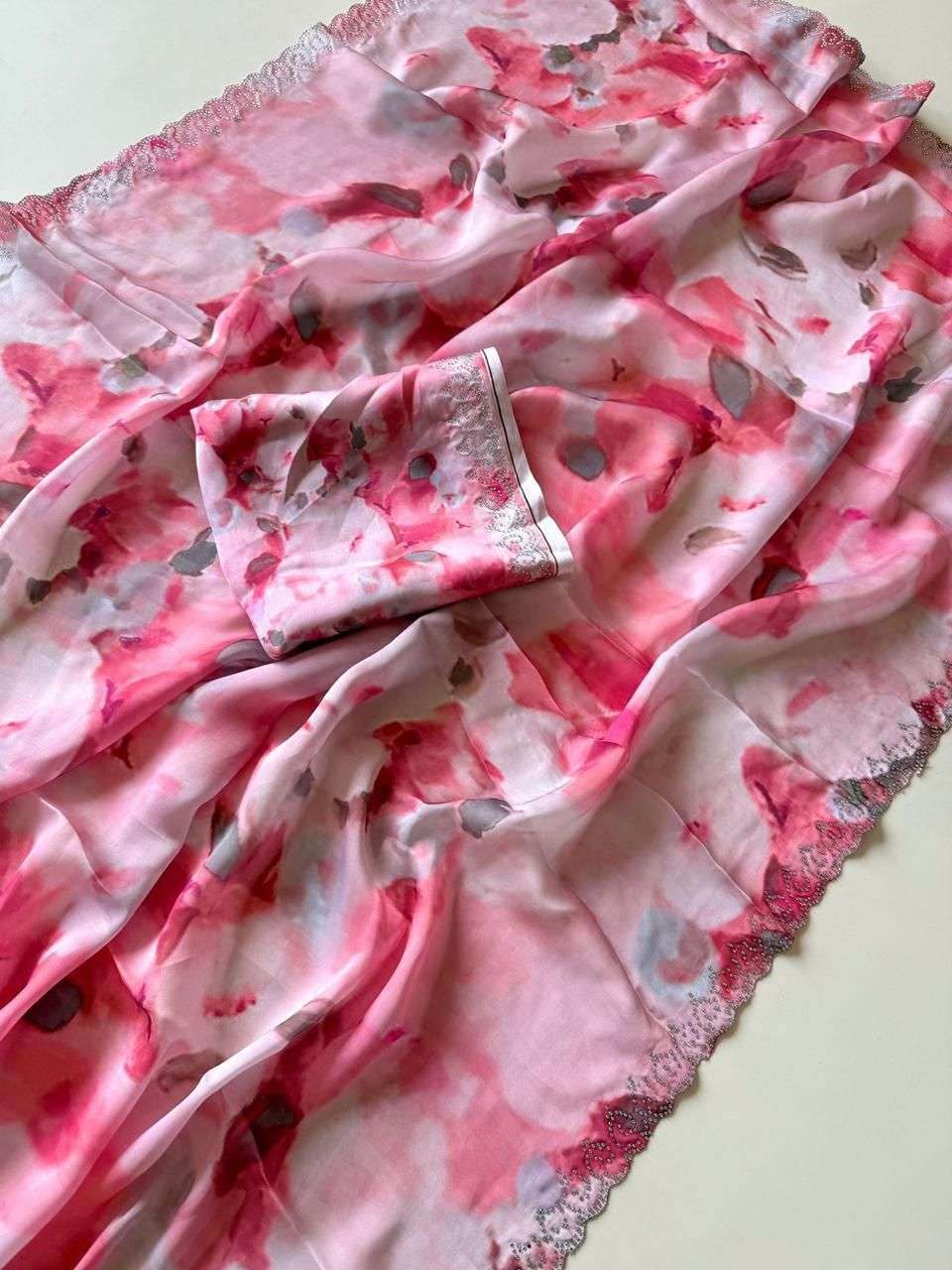 Premium Quality Collection  Heavy Sattin Georgette Fabric An...
