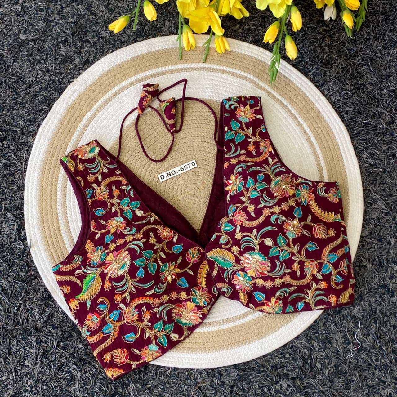PREMIUM VISCOSE CREP FABRIC POJISAN PRINT EMBROIDERY WORK ON...