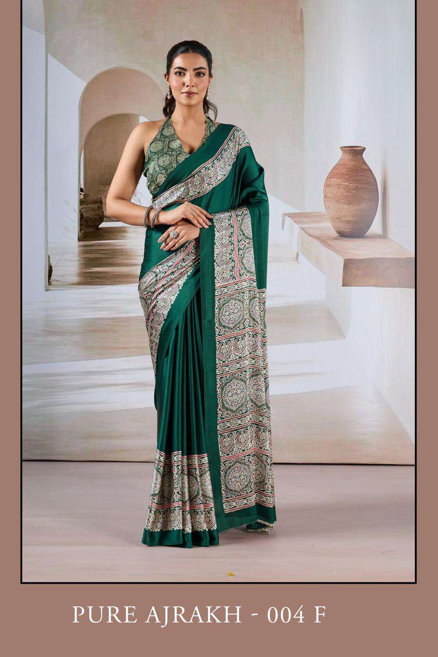 PURE AJRAKH 004 MODAL SATIN FABRIC AJRAKH PRINT FABRIC WITH ...