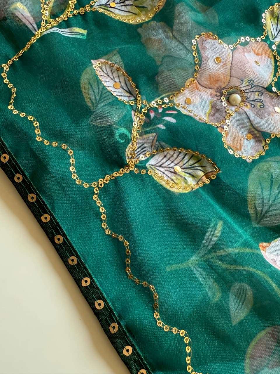 pure and soft Tebby Silk fabric Light weight with flower pr...