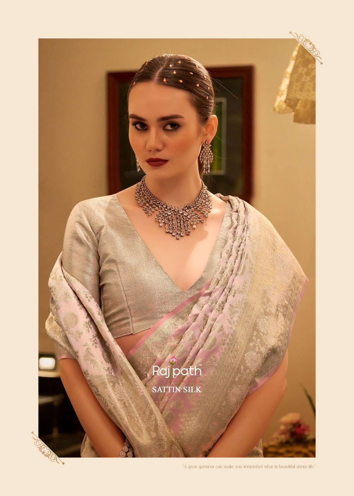 RAJPATH FABRICS SHELLA SILK PURE AND CLASSIC SOFT SATTIN SIL...