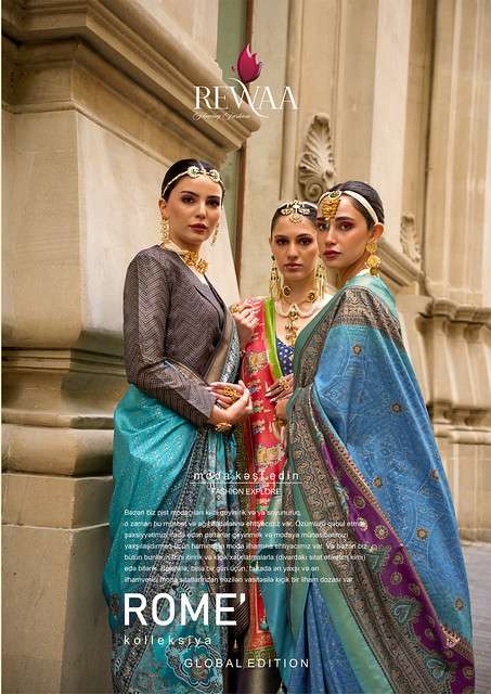  Rewaa rome Elegance personified with Polly Viscose silk fab...
