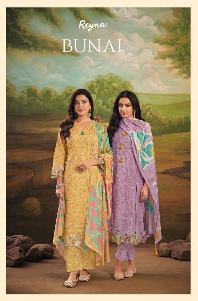 REYNA BUNAI COTTON BLOCK PRINT SALWAR KAMEEZ CLOTHING FESTIV...
