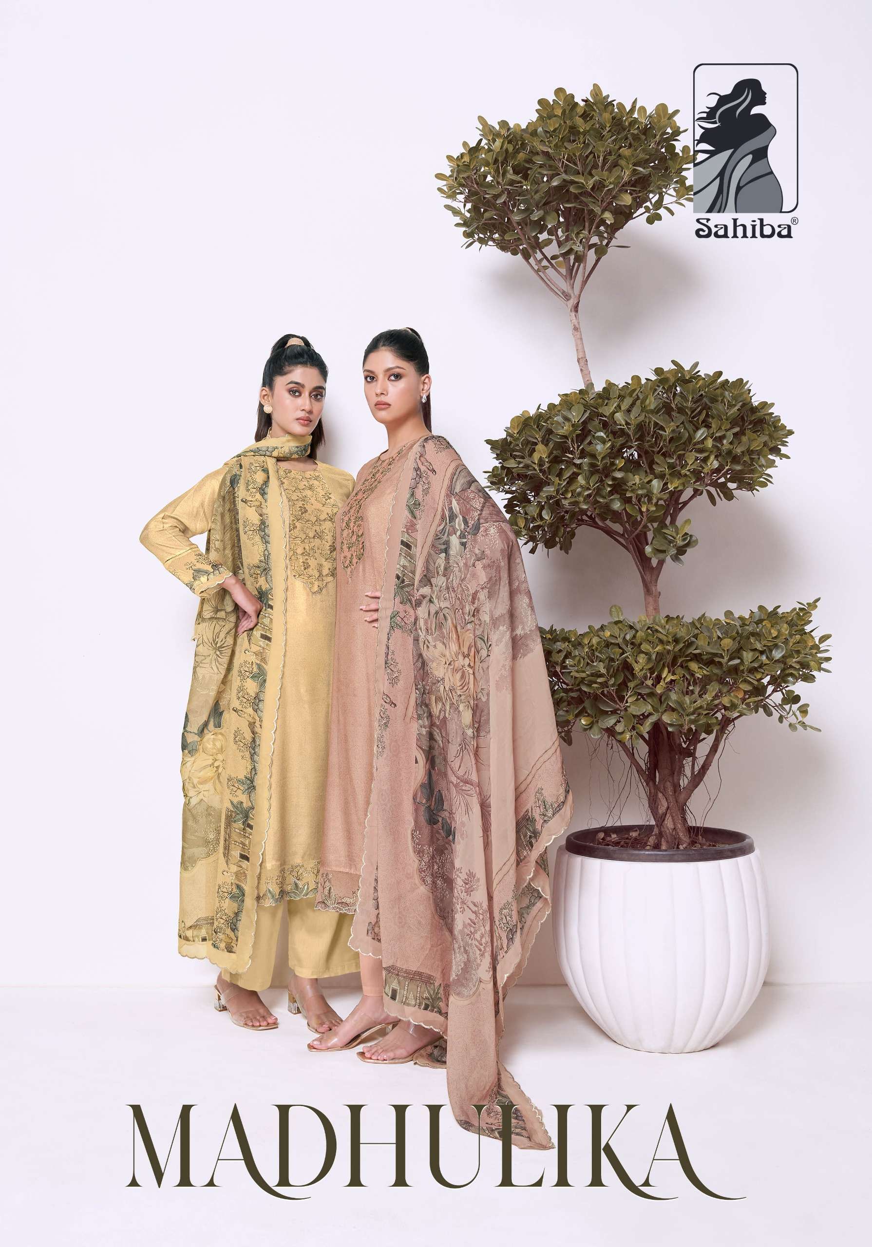 SAHIBA MADHULIKA SILK DYED WITH HAND WORK SALWAR SUIT YOUNG ...