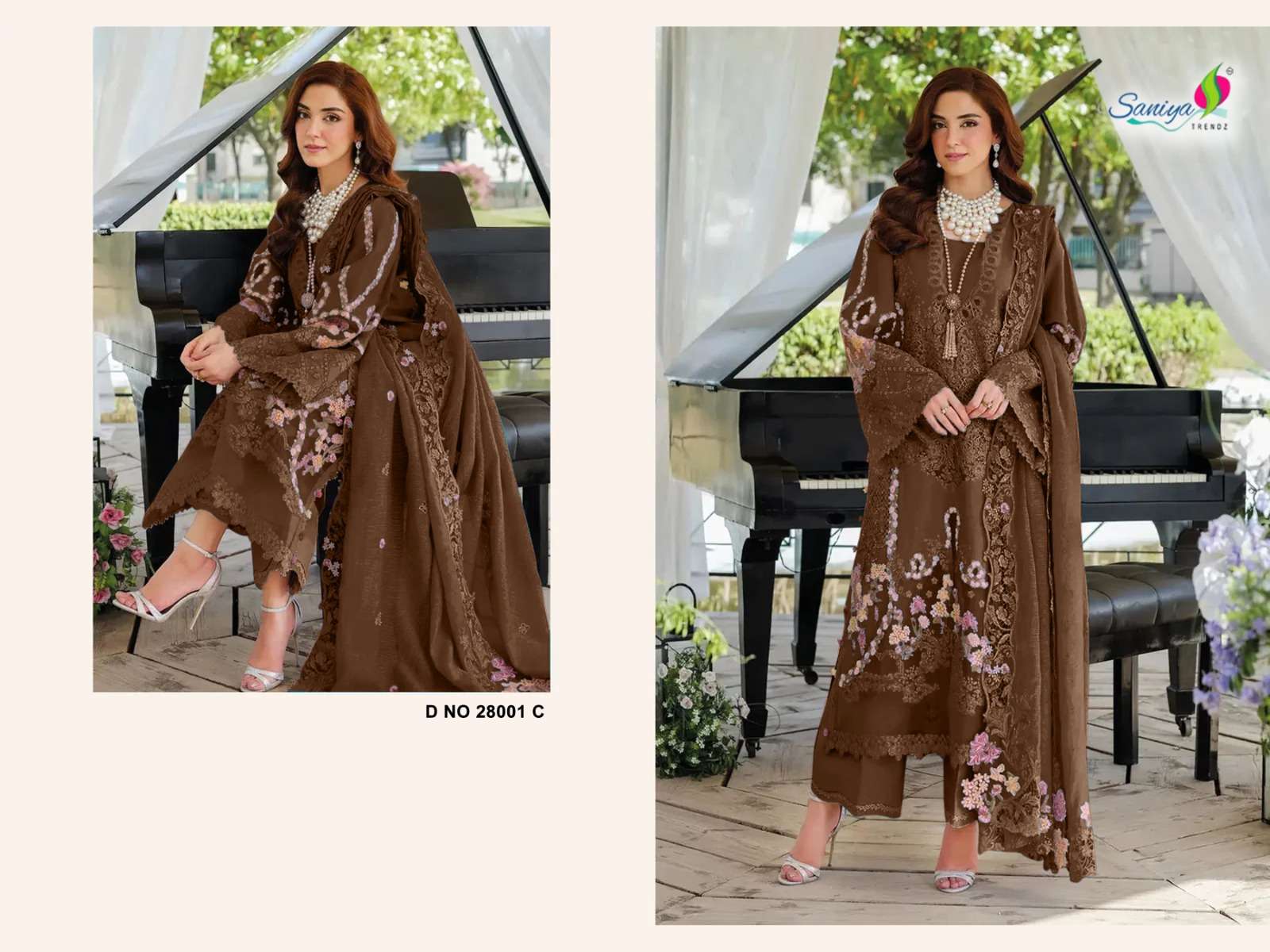 SANIYA TRENDZ ELAF VOL 28 COTTON WITH CHIKANKARI HEAVY WORK ...