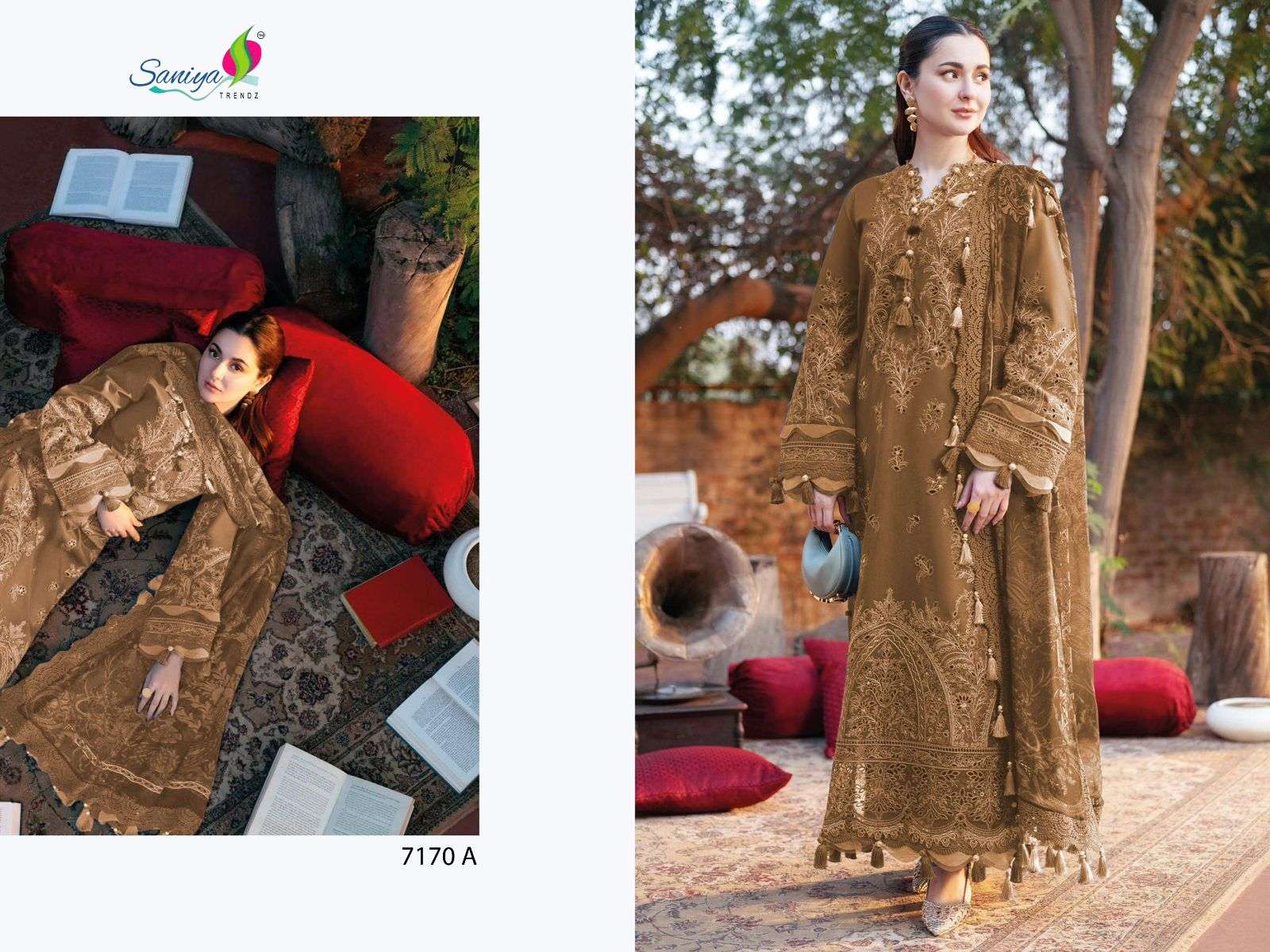 SANIYA TRENDZ OMBRE VOL 7170 COTTON WITH CHIKANKARI WORK PAK...