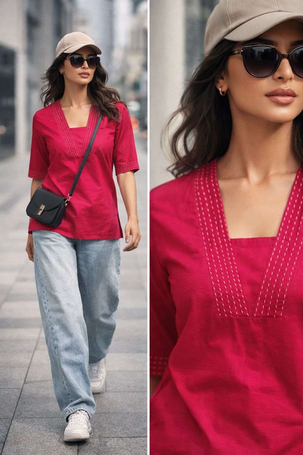 SHORT TOP COLLECTION COTTON THREAD WORK TOP BIG SIZE OFFICE ...