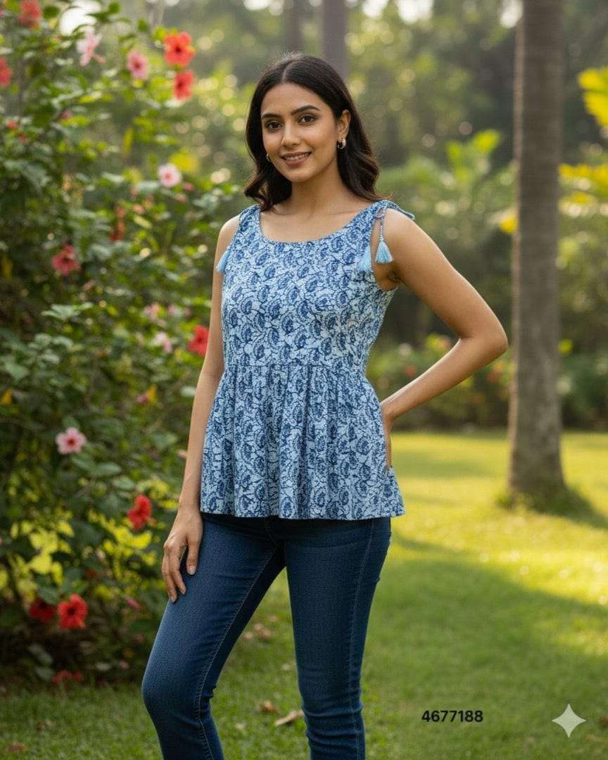 SILVLESS FANCY COLLECTION COTTON SHORT TOP MODAL LOOK EXPORT...