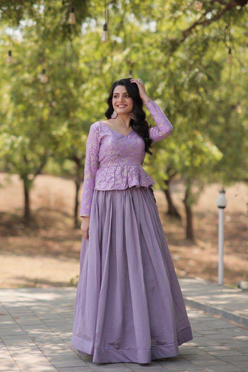SOFT AND GOOD SHIMMER VICHITRA FABRIC LEHENGA CHOLI COLLECTI...
