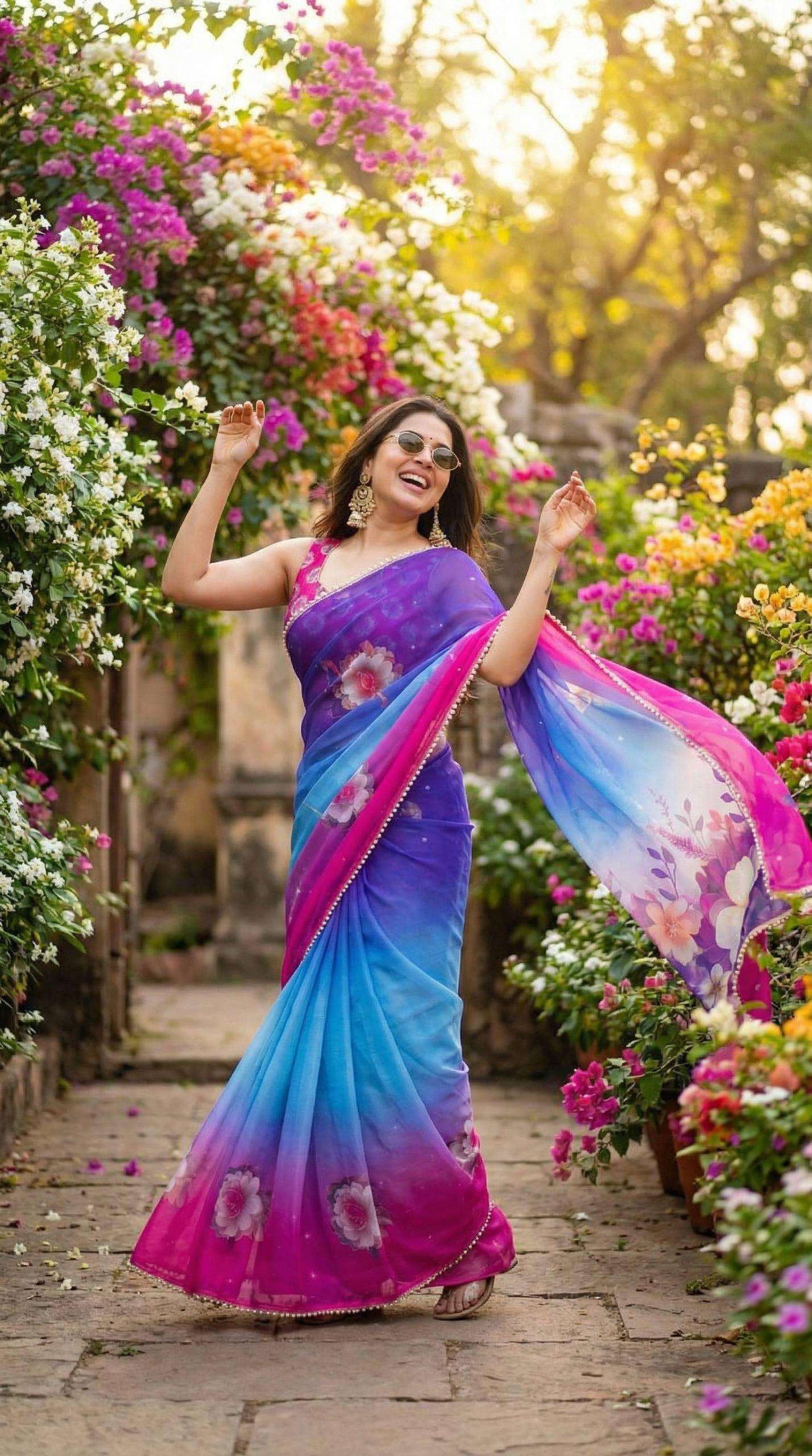 SOFT AND PURE GEORGETTE SUPER FABRIC REGULAR WEAR SAREE WHOL...