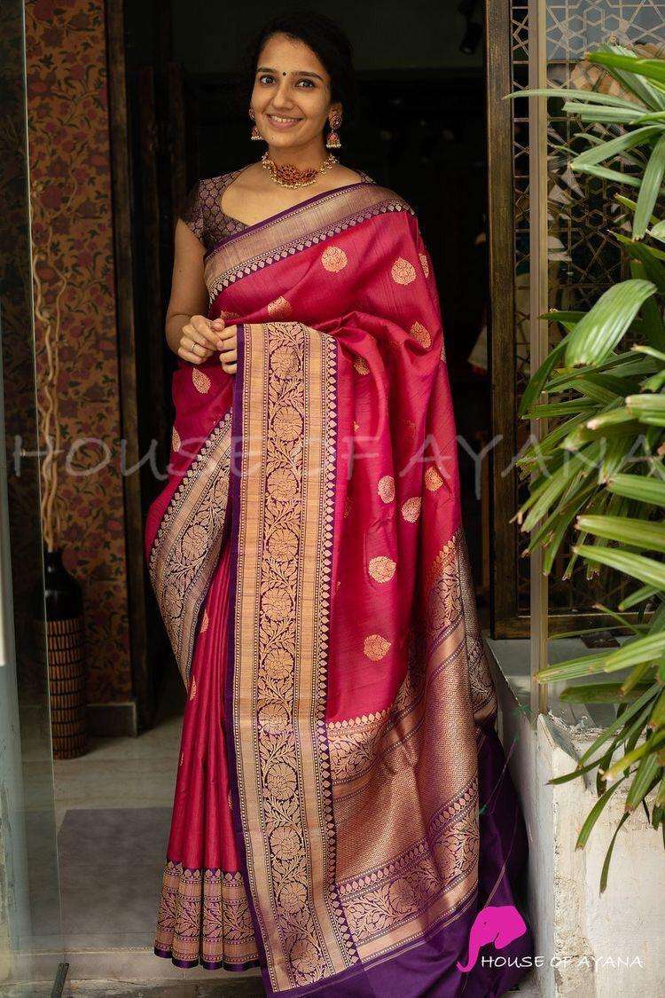  SOFT LICHI SILK CLOTH FABRIC IN BEAUTIFUL BLOOD COLOUR SARE...