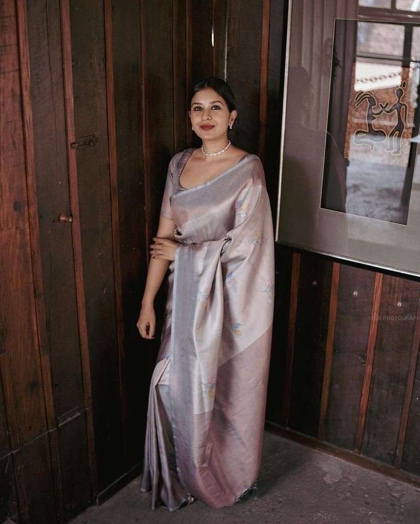 SOFT LICHI SILK CLOTH WHERE TRADITION MEET STYLE JACQUARD WO...