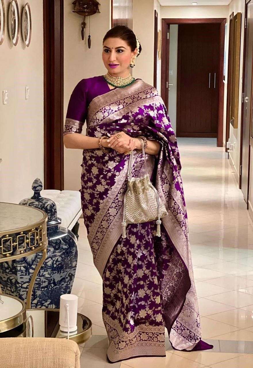  SOFT LICHI SILK CLOTHE BEAUTIFUL RICH PALLU & JACQUARD WORK...