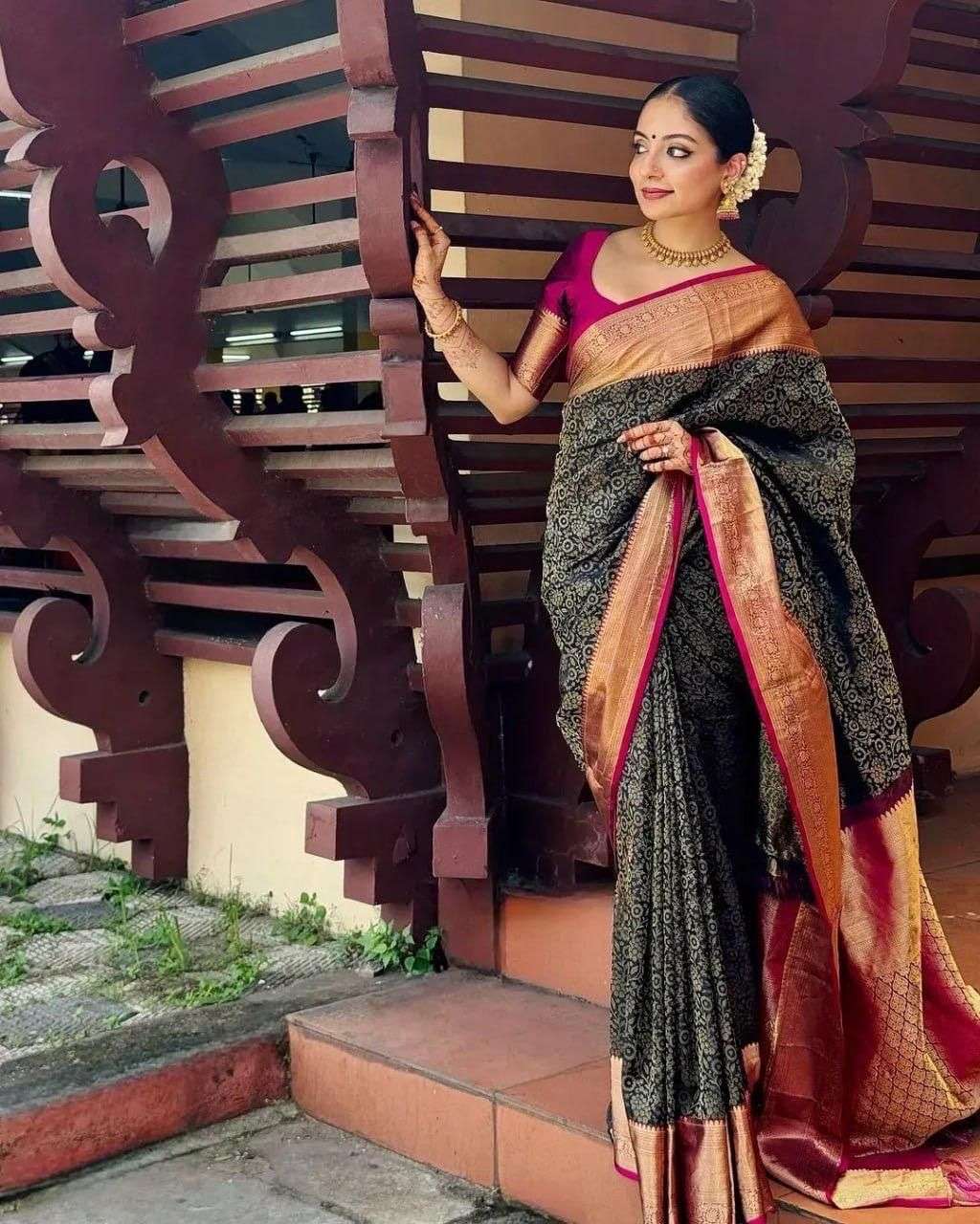 SOFT LICHI SILK SUPER FANCY FABRIC WITH UNVEIL AND ADORN  SA...