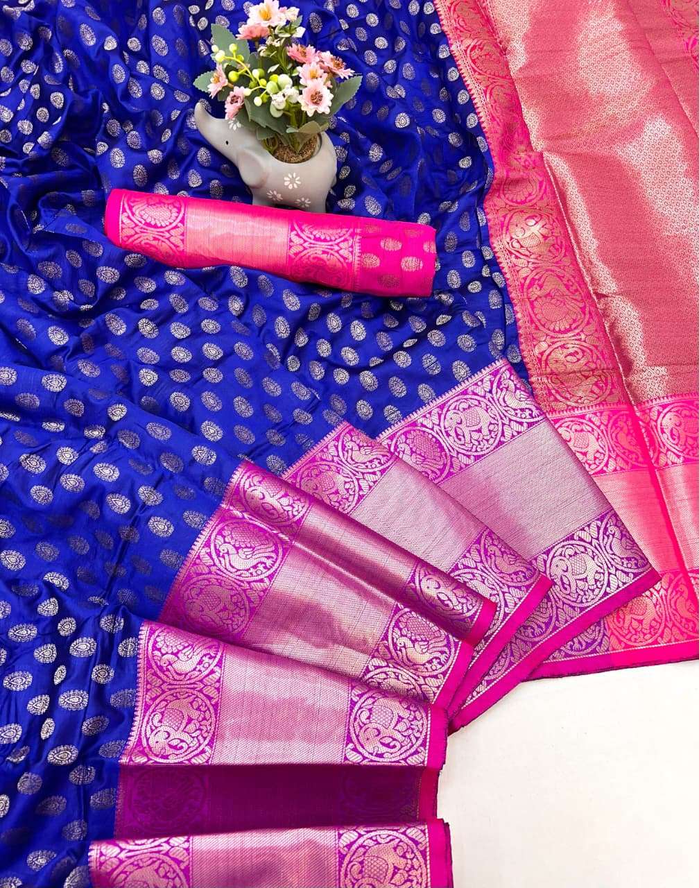 Stock Clearance for Mohini Pure Handloom Kanjivaram katan si...
