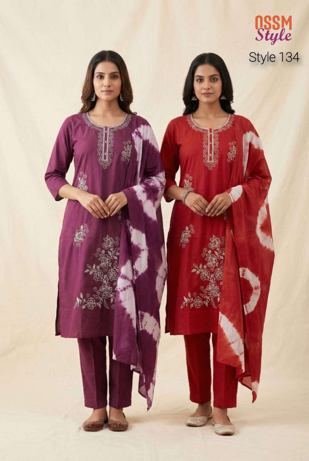 STYLE 133 AND 134 COTTON DHABU SUIT VIRAL LOOK CASUAL OFFICE...