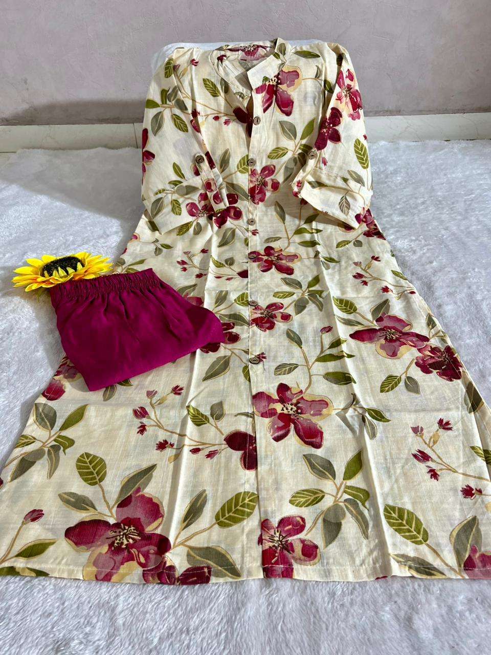 SUMMER WITH COTTON DESIGNER CORD SET VIRAL LOOK DEALER TEXTI...