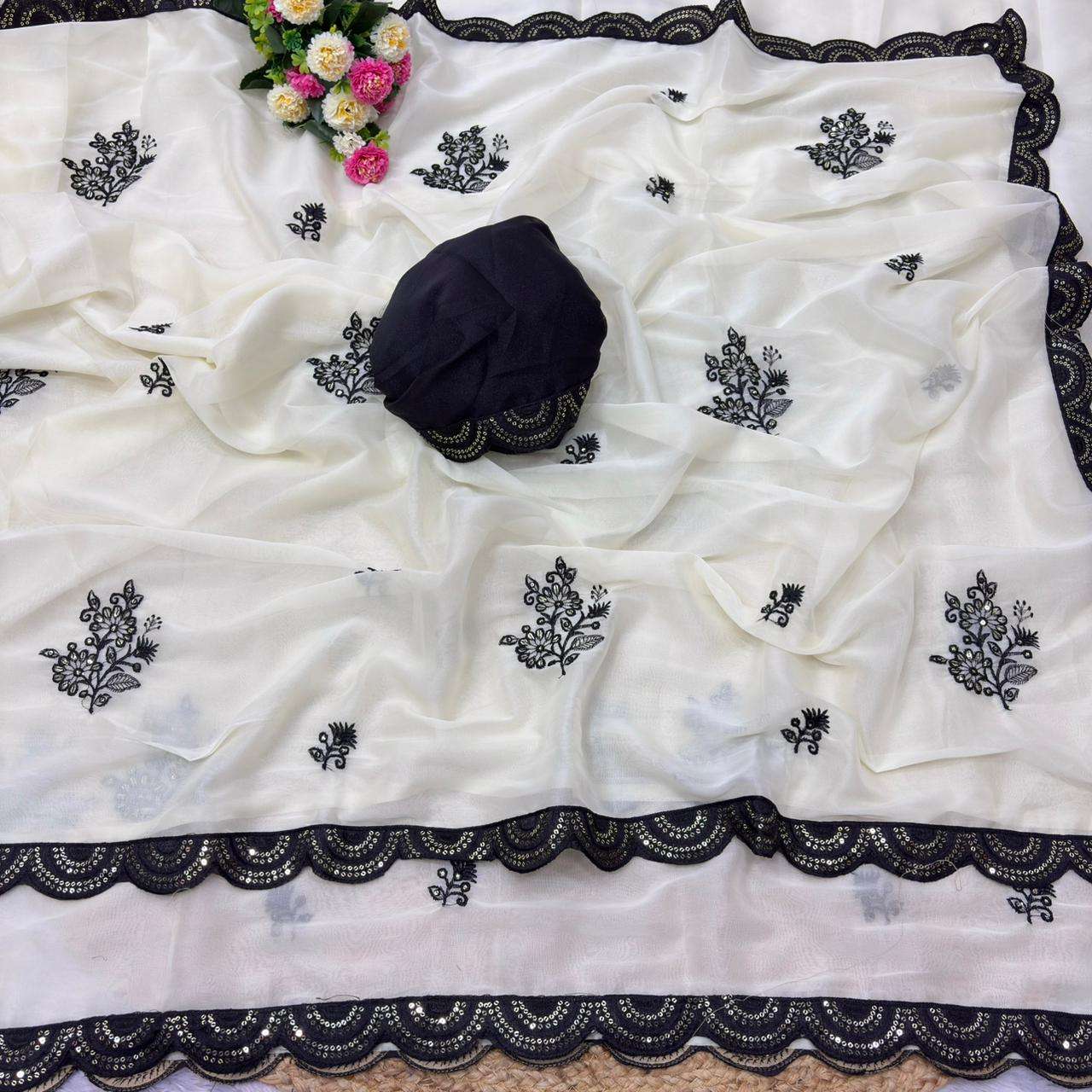 super hit super premium star georgette fabric new collection...