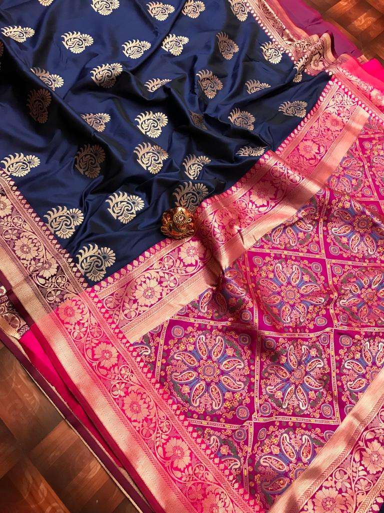 SUPRIYA SOFT BANARASI LICHI SILK ATTRACTIVE COLOR COMBINATIO...