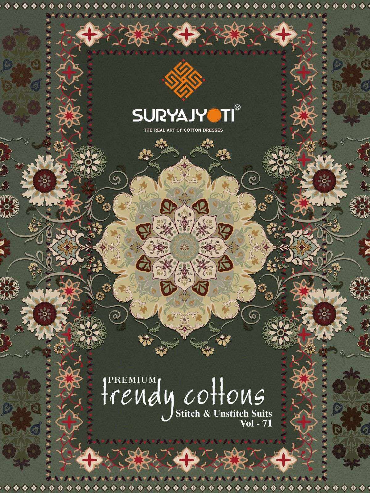 SURYAJYOTI TRENDY COTTON VOL 71 SUMMER COTTON SALWAR SUIT YO...