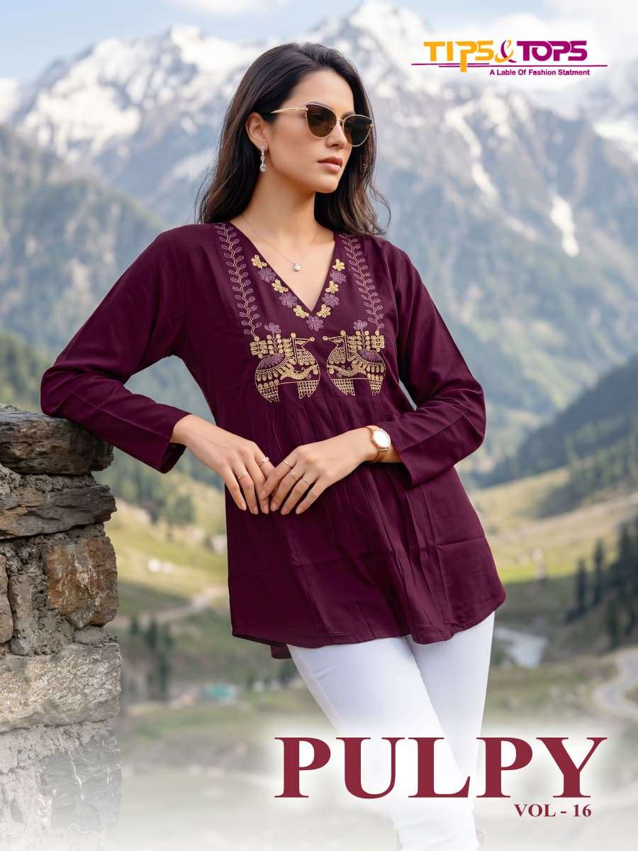 TIPS & TOPS PULPY VOL 16 FANCY SHORT TOPS FOR RAYON FABRIC S...
