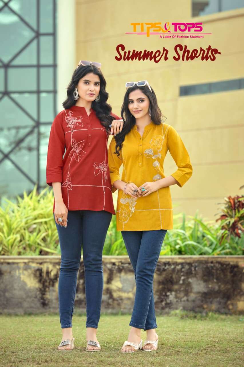 TIPS & TOPS SUMMER SHORTS FANCY WESTERN SHORT KURTIS COMFORT...
