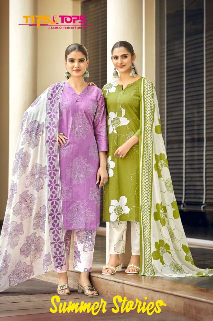 TIPS & TOPS SUMMER STORIES SUMMER COLLECTION 3PC SET SALWAR ...