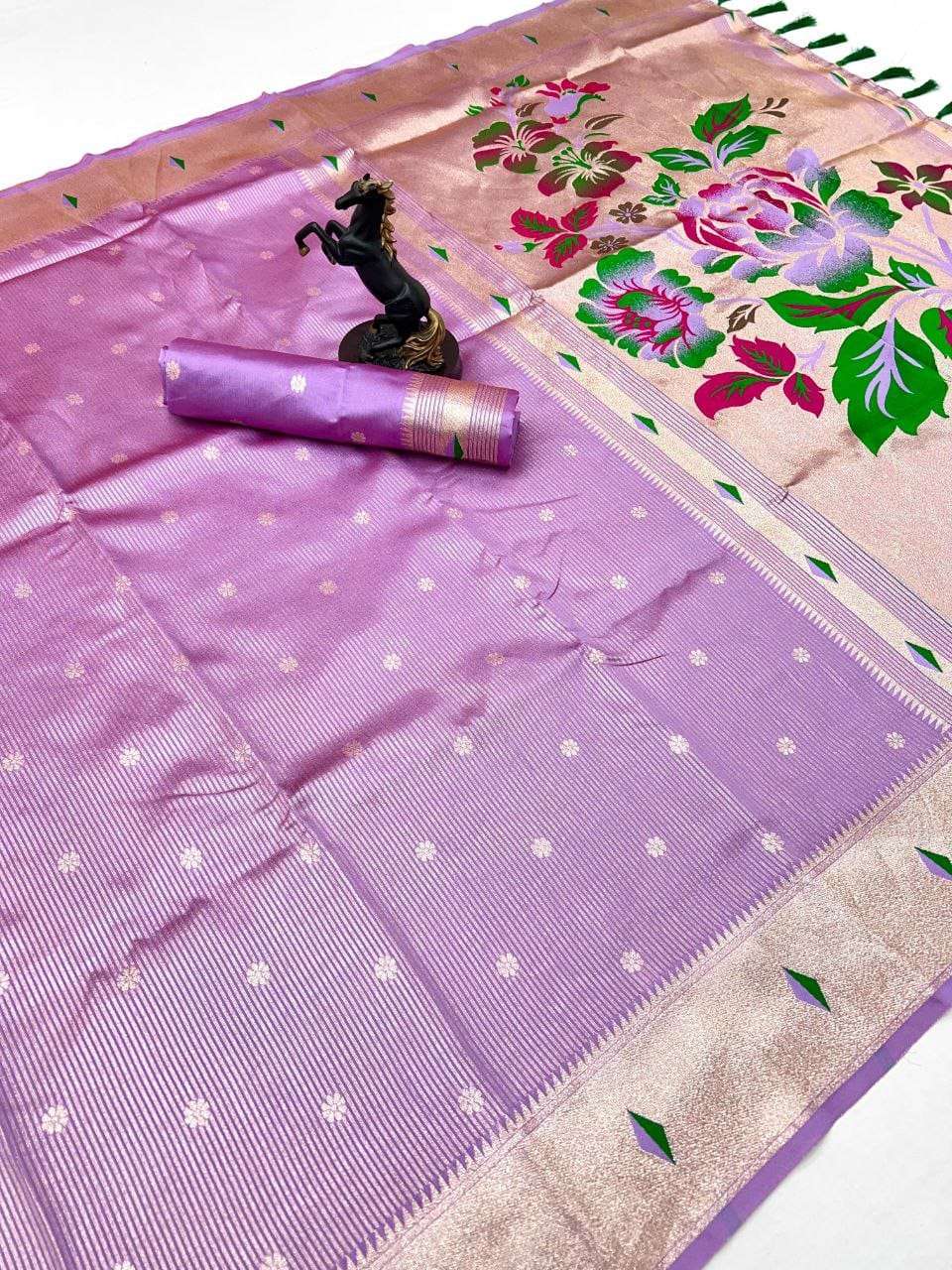 Tissue Paithani vol 2 pure and soft fancy tissue silk fabric...