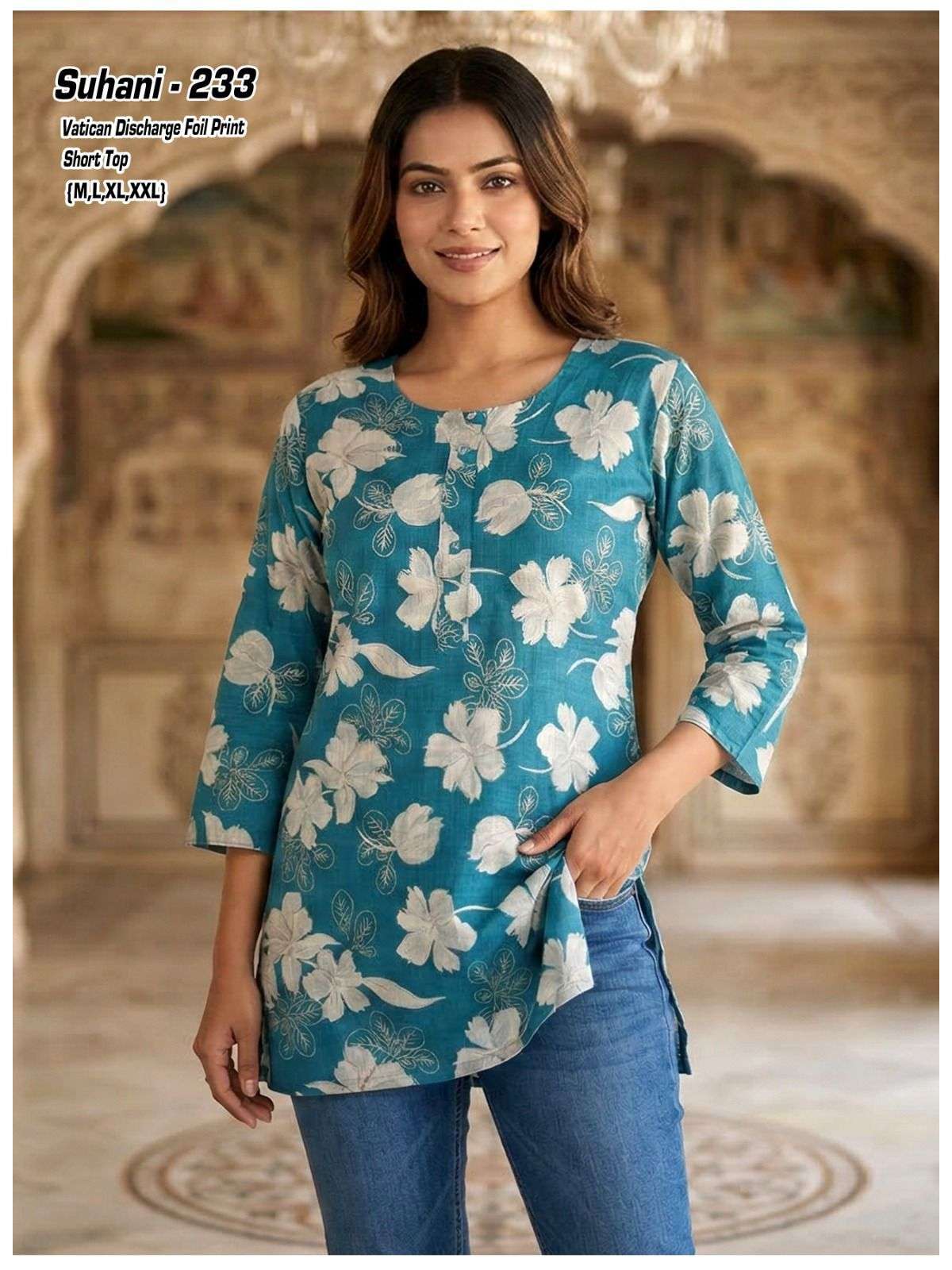 TOP TUNIC COLLECTION DISCHARGE SHORT TOP FOR GIRL BRAND COMB...