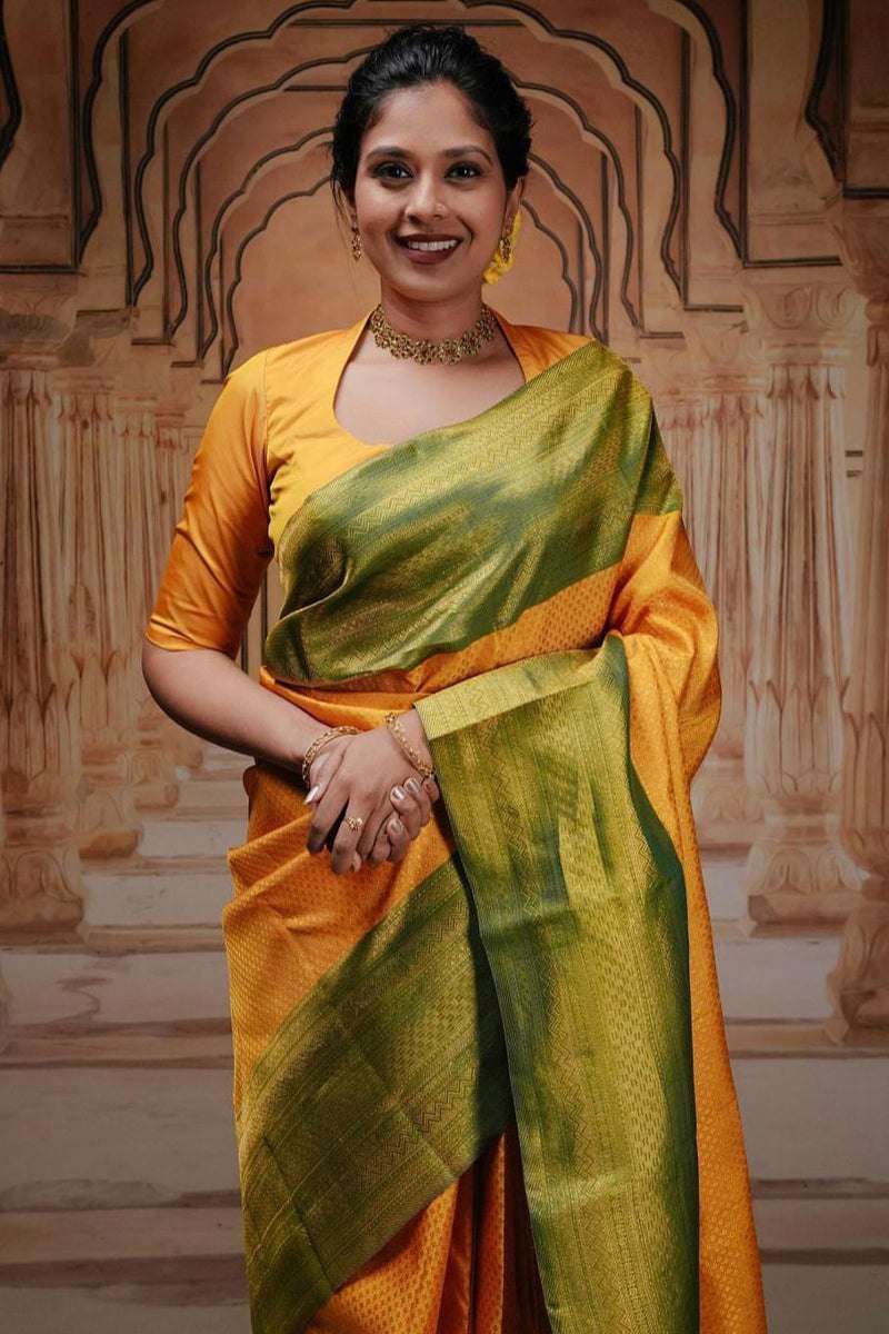traditional motifs Banarasi Soft and pure Silk fabric regula...
