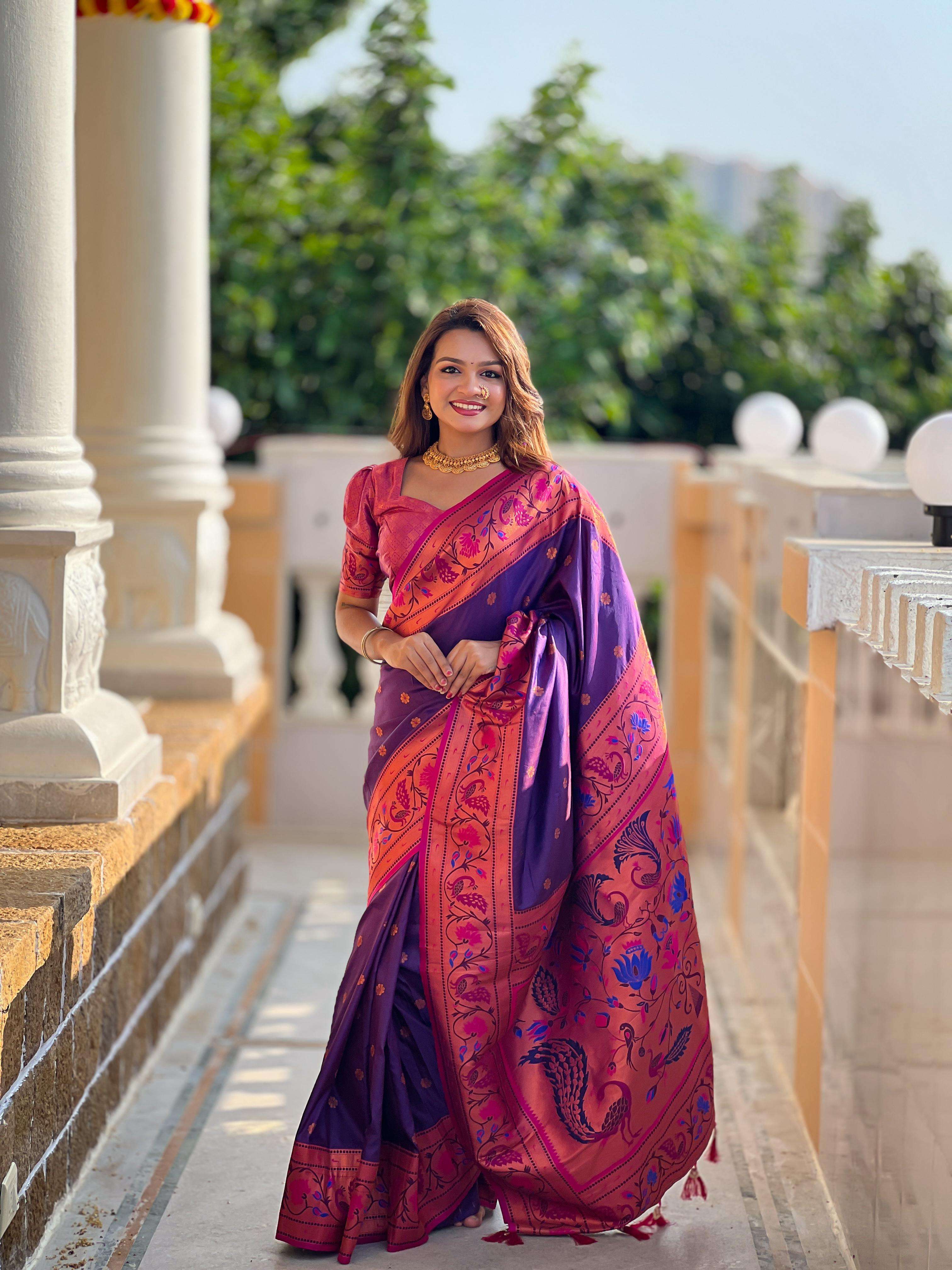 Tredning and new Collection Coin Paithani  Pure and  Soft Pe...