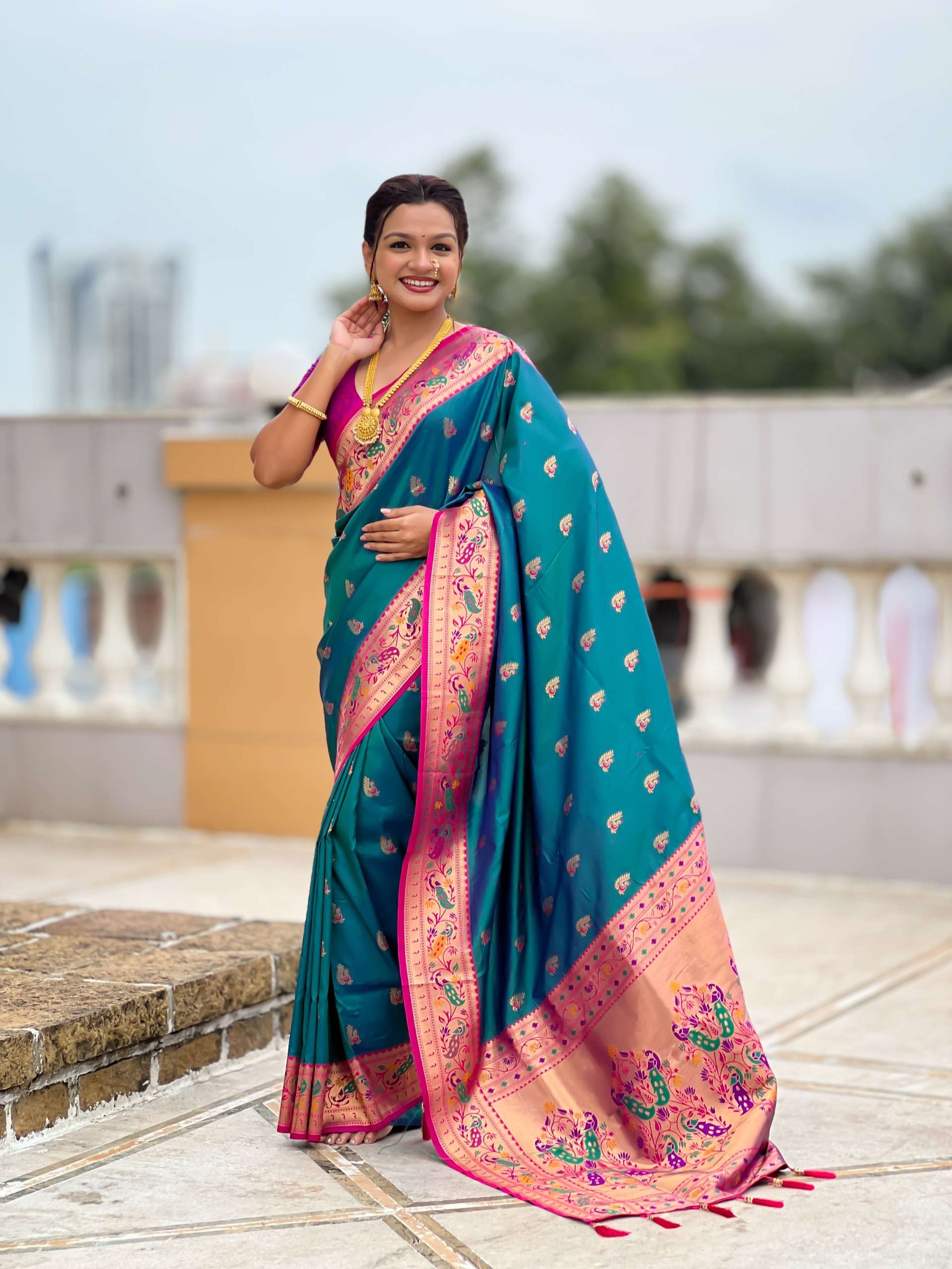 Tredning Collection Royal Paithani Vol 1 Soft Pethani silk s...