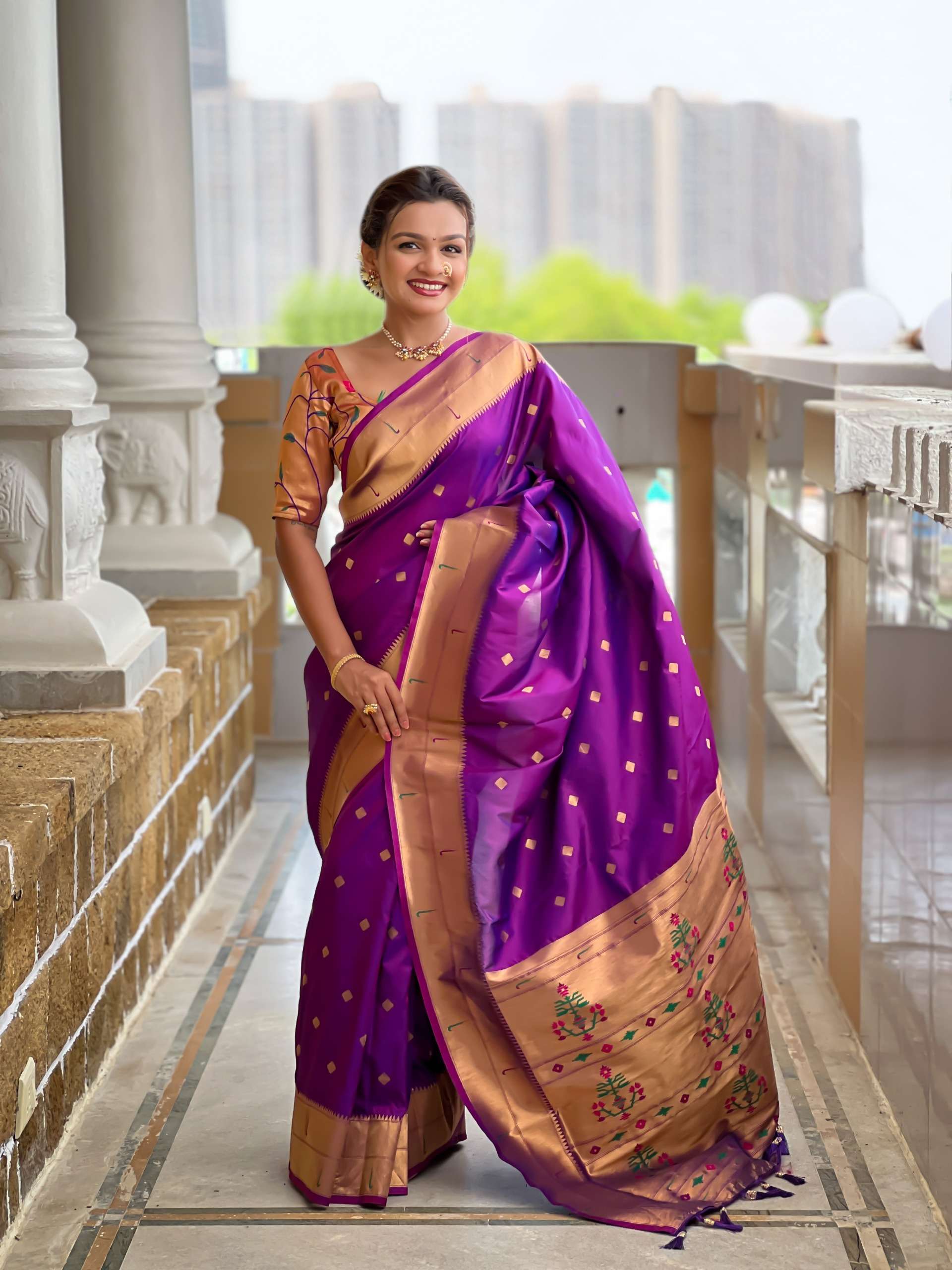 Trending Collection Raffel  Paithani A pure and Soft Pethan...