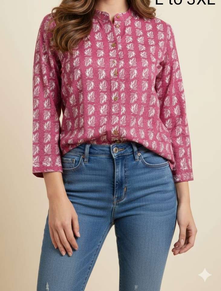 TRENDING COTTON PRINTS LADIES SHIRTS FOR JEANS WEAR DEALER V...