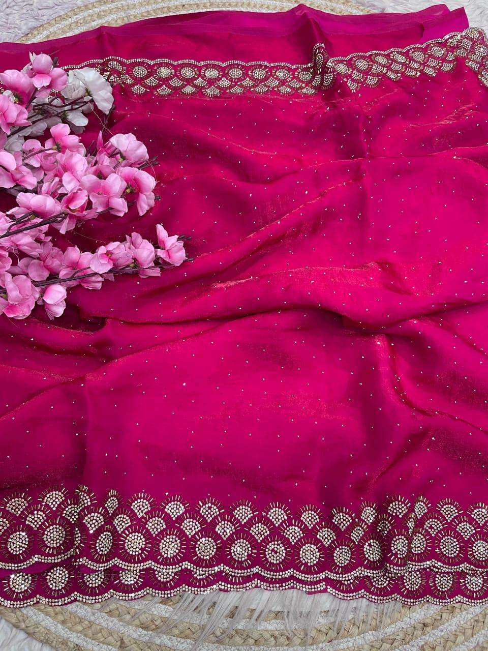 VAL BUTI RENDING SIROSKI WORK FANCY AND BEAUTIFUL SILK FABRI...