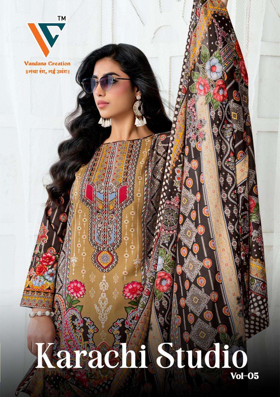 VANDANA CREATION ‎‎‎‎KARACHI STUDIO VOL 5 COTTON DES...