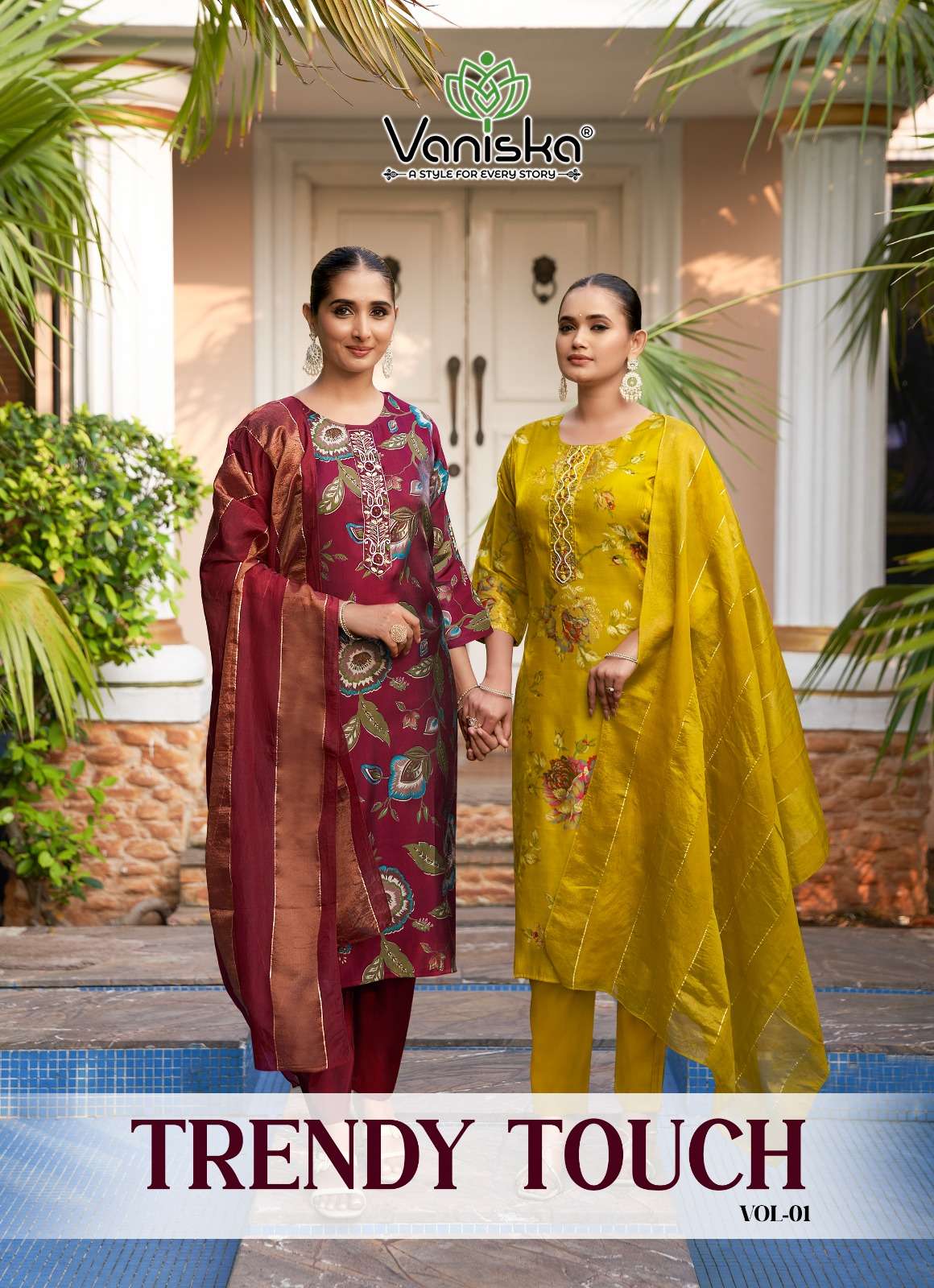 VANISKA TRENDY TOUCH VOL 1 SILK WITH COTTON MAL INNER STRAIG...