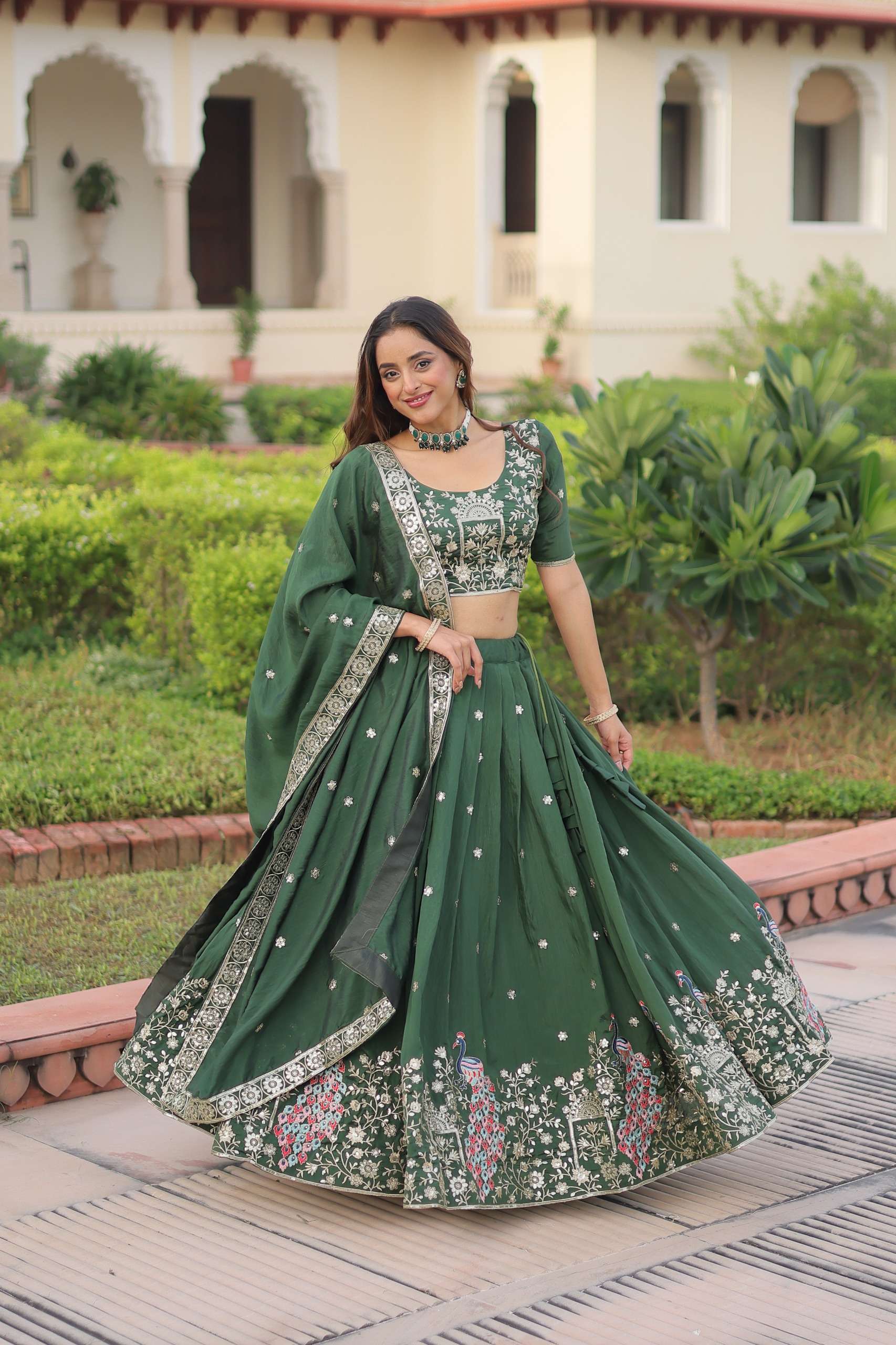   VICHITRA SILK FABRIC WITH BEAUTIFUL ZARI EMBROIDERED WORK ...